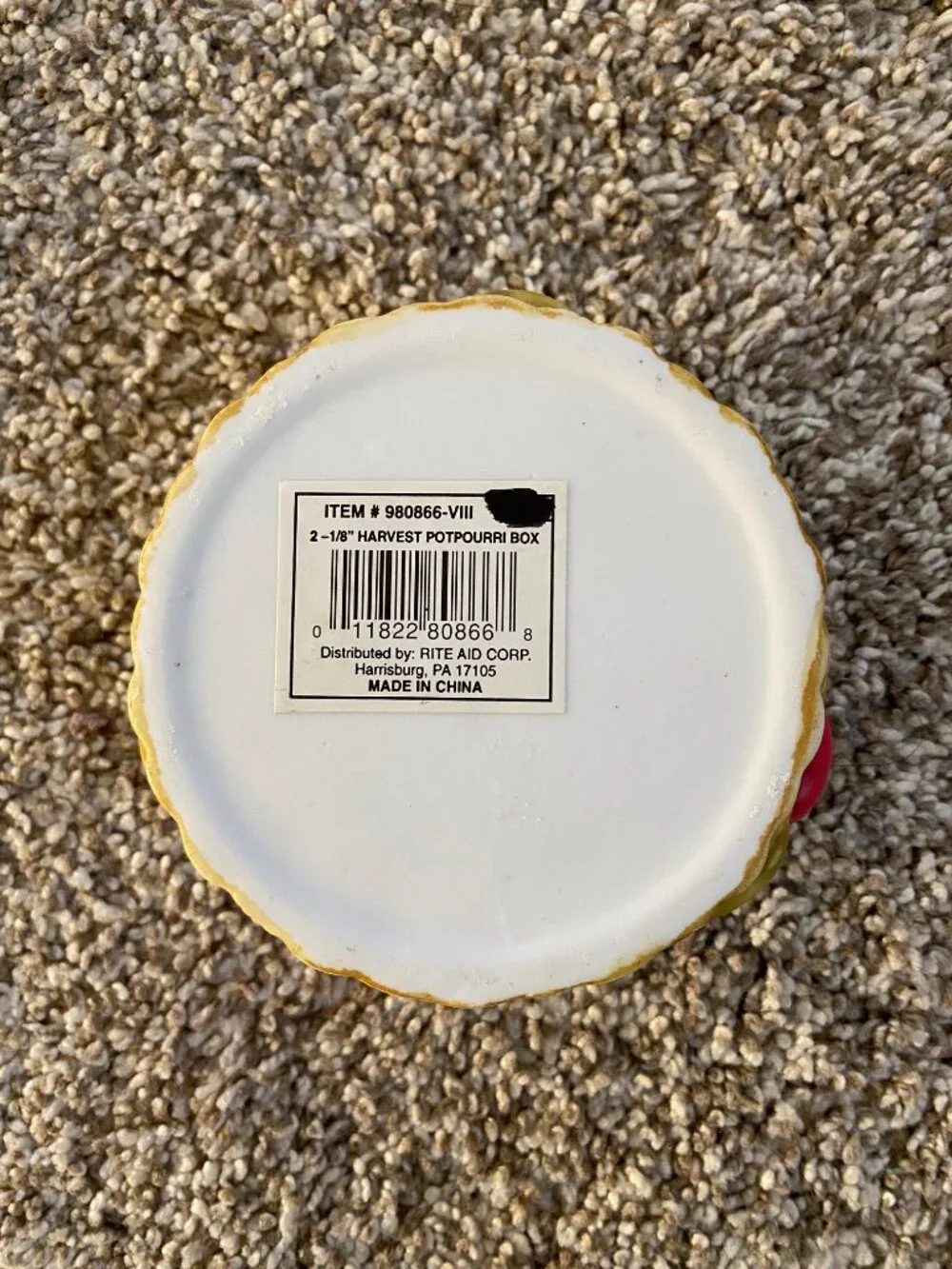 Small Ceramic Fall Harvest Potpourri Box 2-1/8'' by Rite Aid Corp.